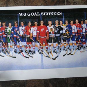 1995 Ron Lewis Unsigned NHL 500 Goal Scorers  37.5 x 23" Poster !!!!